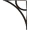 Ekena Millwork Galveston Wrought Iron Bracket, (Single center brace), Antiqued Pale Gold 1 1/2"W x 10"D x 12"H BKTM01X10X12SGLAPG - alternate 3